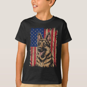 Deutsche Hirte 4. Juli Patriotische USA unabhängig T-Shirt