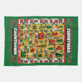 Deutsche Hirte Countdown Weihnachtsadvent Dog Geschirrtuch (Horizontal)