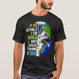 Deutsche Hirte Die Welt dreht sich um meine D T-Shirt