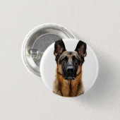 Deutsche Hirte sitzen Button (Vorne & Hinten)