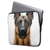 Deutsche Hirte sitzen Laptopschutzhülle (Vorderseite Links)