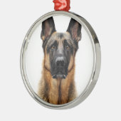 Deutsche Hirte sitzen Ornament Aus Metall (Links)