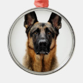 Deutsche Hirte sitzen Ornament Aus Metall (Vorne)
