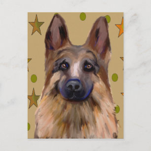 Deutsche Hirte Soldier Art Postkarte