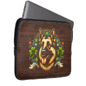 Deutsche Hirte St Patrick's Day Shepherd Dog Gesch Laptopschutzhülle (Vorne Rechts)