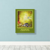 Deutsche Hirte Welpe hinzufügen Ihren eigenen Text Leinwanddruck (Insitu (Holzboden))