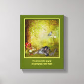 Deutsche Hirte Welpe hinzufügen Ihren eigenen Text Leinwanddruck (Vorderseite)