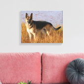 Deutsche Hirte Wrapped Canvas Print Leinwanddruck (Insitu (Wohnzimmer))