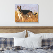 Deutsche Hirte Wrapped Canvas Print Leinwanddruck (Insitu (Schlafzimmer))