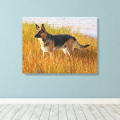 Deutsche Hirte Wrapped Canvas Print Leinwanddruck (Insitu (Holzboden))