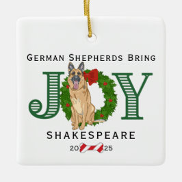 Deutsche Hirten bringen Freude Keramikornament