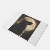 Deutsche Hirten heulen am Mond Fußmatte (Schrägansicht)