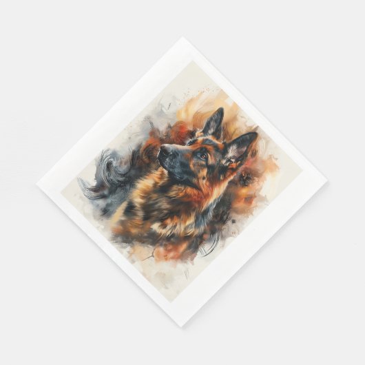 Deutsche Hirten in Magnetfeldern Serviette (Ecke)