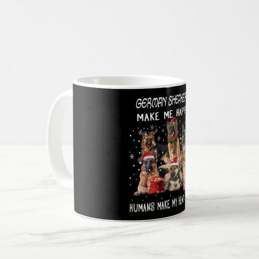 Deutsche Hirten machen mich glücklich, Menschen ma Kaffeetasse (Vorderseite Links)