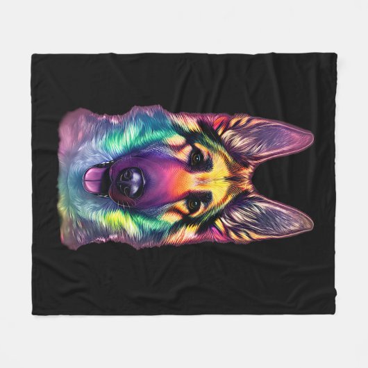 Deutsche Hirten malen Hübsche Pastelle Fleecedecke (Vorderseite (Horizontal))