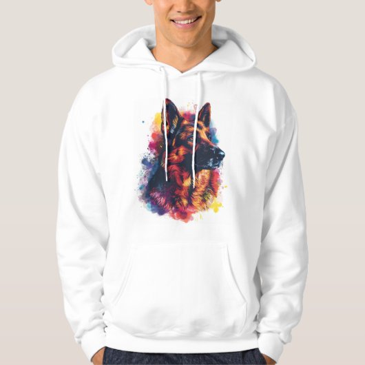 Deutsche Hirten unter kosmischen Gottheiten Hoodie (Vorderseite)