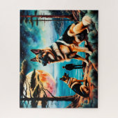 Deutsche Hirten Wandern auf dem Berg Puzzle (Vertikal)