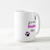 Deutsche Hirtenblume Mama Rosa und Gelbe Blumen Kaffeetasse (VorderseiteRechts)