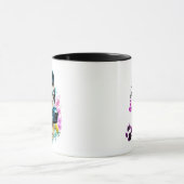 Deutsche Hirtenblume Mama Rosa und Gelbe Blumen Tasse (Zentrum)