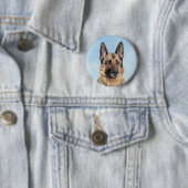 Deutsche Hirtenmalerei - Niedliche Original Hunde- Button (Beispiel)
