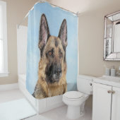 Deutsche Hirtenmalerei - Niedliche Original Hunde- Duschvorhang (Beispiel)