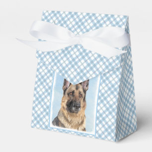 Deutsche Hirtenmalerei - Niedliche Original Hunde- Geschenkschachtel