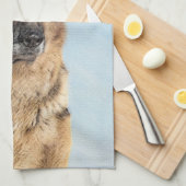 Deutsche Hirtenmalerei - Niedliche Original Hunde- Geschirrtuch (Viertel Falte)