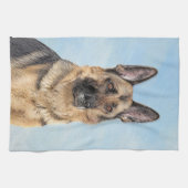 Deutsche Hirtenmalerei - Niedliche Original Hunde- Geschirrtuch (Horizontal)