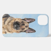 Deutsche Hirtenmalerei - Niedliche Original Hunde- iPhone Hülle (Rückseite (Horizontal))