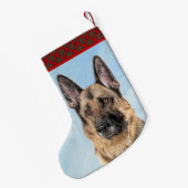 Deutsche Hirtenmalerei - Niedliche Original Hunde- Kleiner Weihnachtsstrumpf (Rückseite (Hängend))