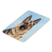 Deutsche Hirtenmalerei - Niedliche Original Hunde- Magnet (Linke Seite)