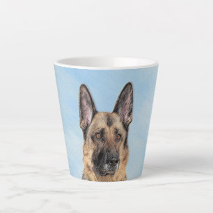 Deutsche Hirtenmalerei - Niedliche Original Hunde- Milchtasse
