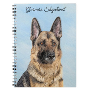Deutsche Hirtenmalerei - Niedliche Original Hunde- Notizblock