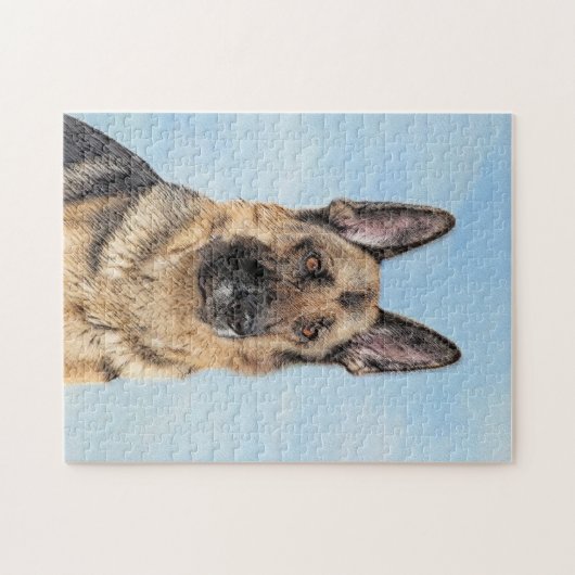 Deutsche Hirtenmalerei - Niedliche Original Hunde- Puzzle (Horizontal)