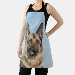 Deutsche Hirtenmalerei - Niedliche Original Hunde- Schürze