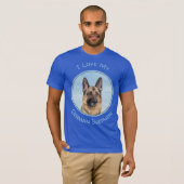 Deutsche Hirtenmalerei - Niedliche Original Hunde- T-Shirt (Vorne ganz)