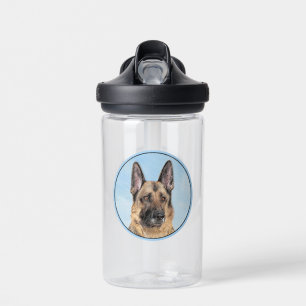 Deutsche Hirtenmalerei - Niedliche Original Hunde- Trinkflasche