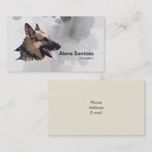 Deutsche Hirtenmalerei Visitenkarte (Vorne/Hinten)