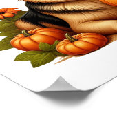 Deutsche Hirtenruhe mit Pumpkins und Blume Poster (Ecke)
