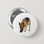 Deutsche Hirtenverfolgung Button (Vorne & Hinten)