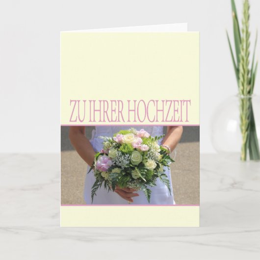 Deutsche Hochzeit Glückwünsche Karte (Vorderseite)