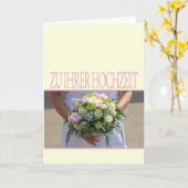 Deutsche Hochzeit Glückwünsche Karte (Gelbe Blume)