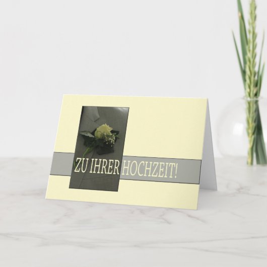 Deutsche Hochzeit Glückwünsche Karte (Vorderseite)