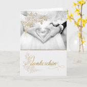 DEUTSCHE Hochzeit Vielen Dank Imitate Gold Leaf Karte (Gelbe Blume)