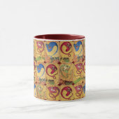 Deutsche Hofkarten Fahnen / Hunde, Hirsche, Falken Tasse (Zentrum)