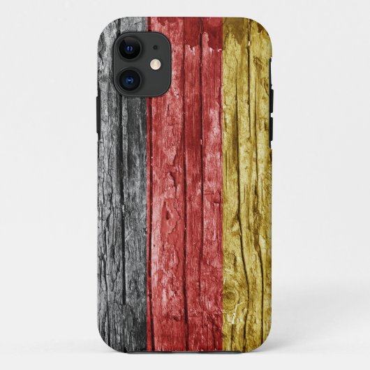 Deutsche Holzflagge Case-Mate iPhone Hülle (Rückseite)