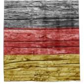 Deutsche Holzflagge Duschvorhang (Vorderseite)