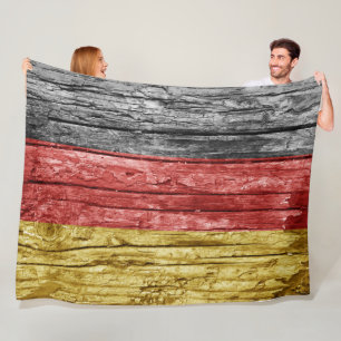 Deutsche Holzflagge Fleecedecke