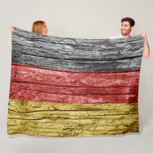 Deutsche Holzflagge Fleecedecke (Beispiel)