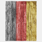 Deutsche Holzflagge Fleecedecke (Vorderseite)